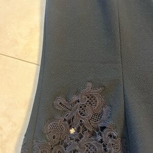 REBECCA TAYLOR BLACK PIQUE FLOUNCE SKIRT NEW WITH TAGS